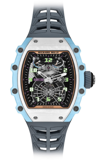 Replica Richard Mille RM 21-02 Aerodyne Tourbillon Blue Quartz TPT® Quartz Fiber Model Watch